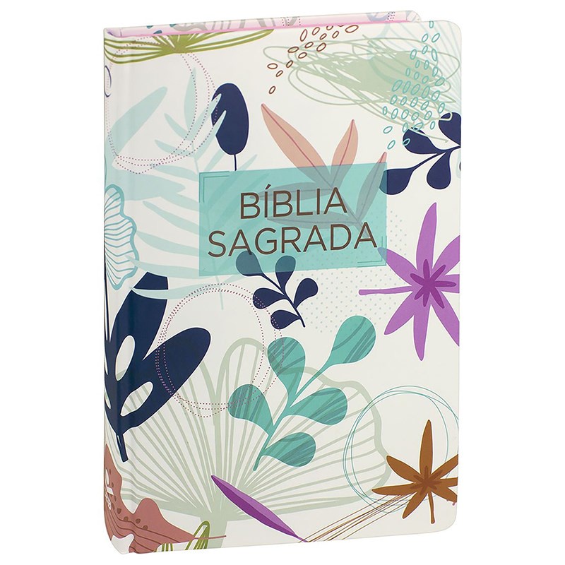 Bíblia Sagrada  | Letra Normal | ARA | Capa Dura Branca Flores em Oferta na Shopee