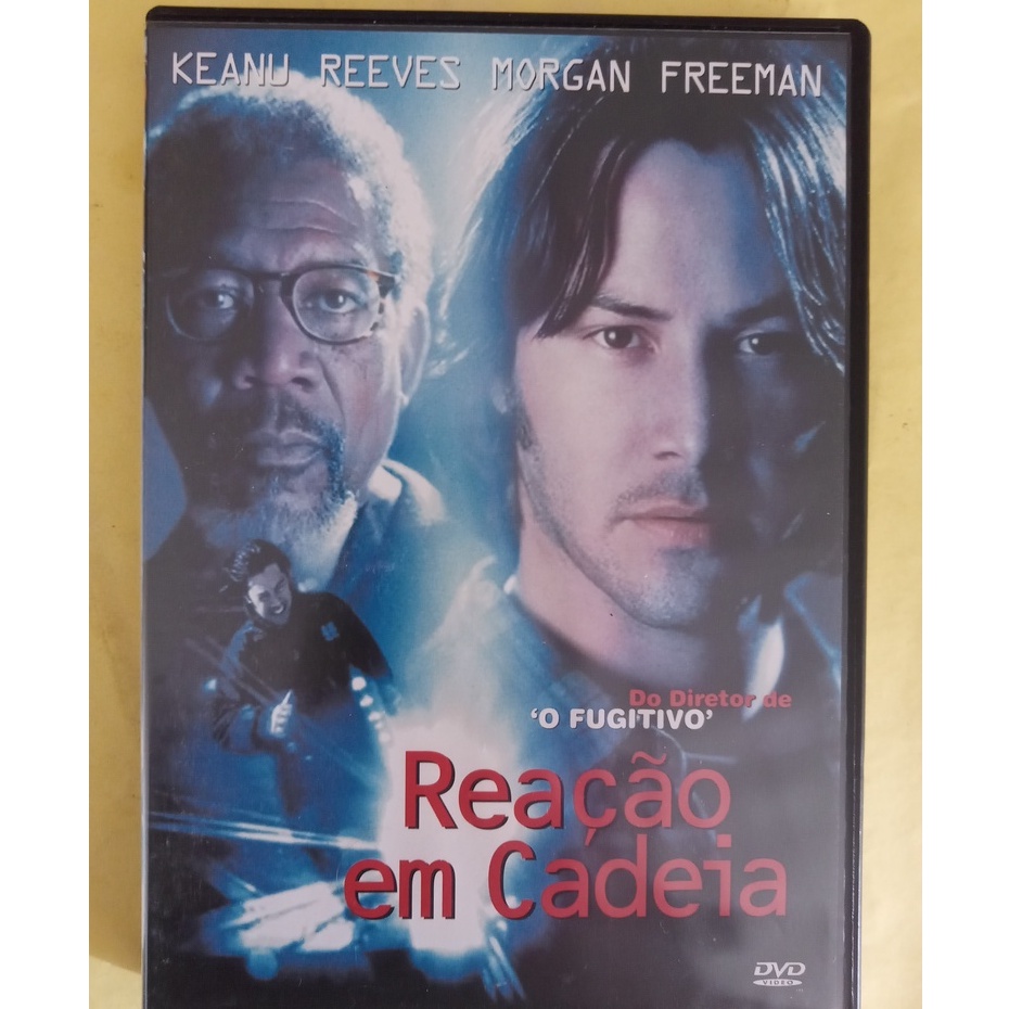 reação em cadeia - dvd de locadora - keanu reeves - morgan freeman - legendado