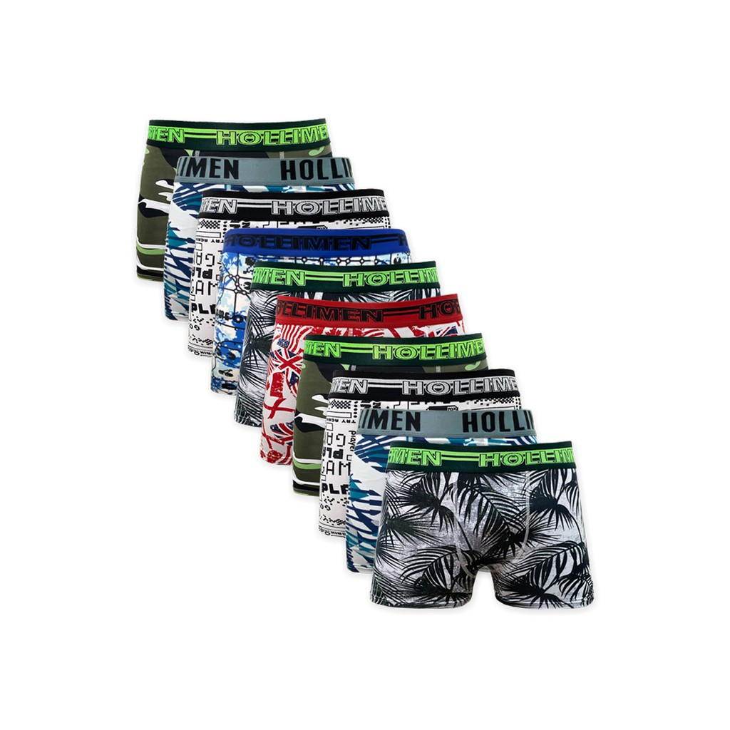 Kit 10 Cuecas Boxer Microfibra