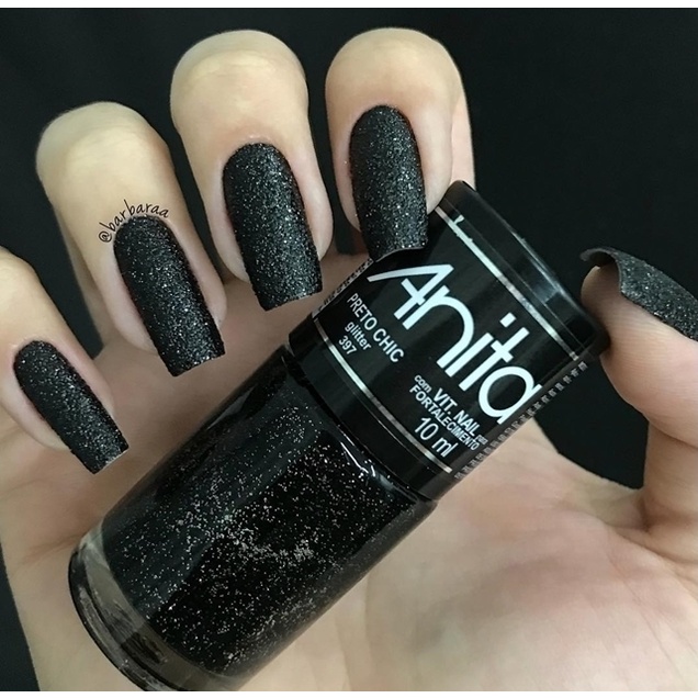 Esmalte Glitter Anita - Preto Chic