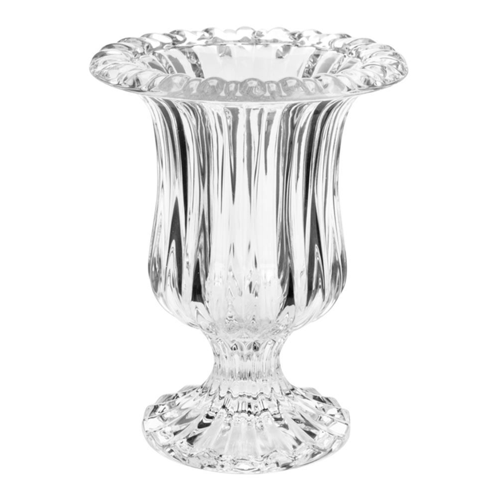 Vaso C/ Pé De Vidro Transparente Renaissance 14cm Lyor