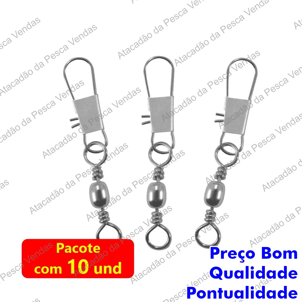 Girador Com Snap Gancho de pesca de aço inoxidável, gancho conector de