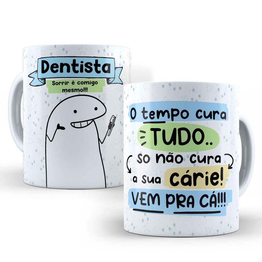 Caneca Dentista - Personalizada Flork Engraçada Divertida Profissões 325ml