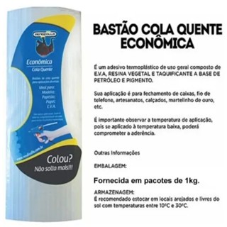 Bastão Cola Quente fina/grossa 1kg Rendicolla em Oferta na Shopee