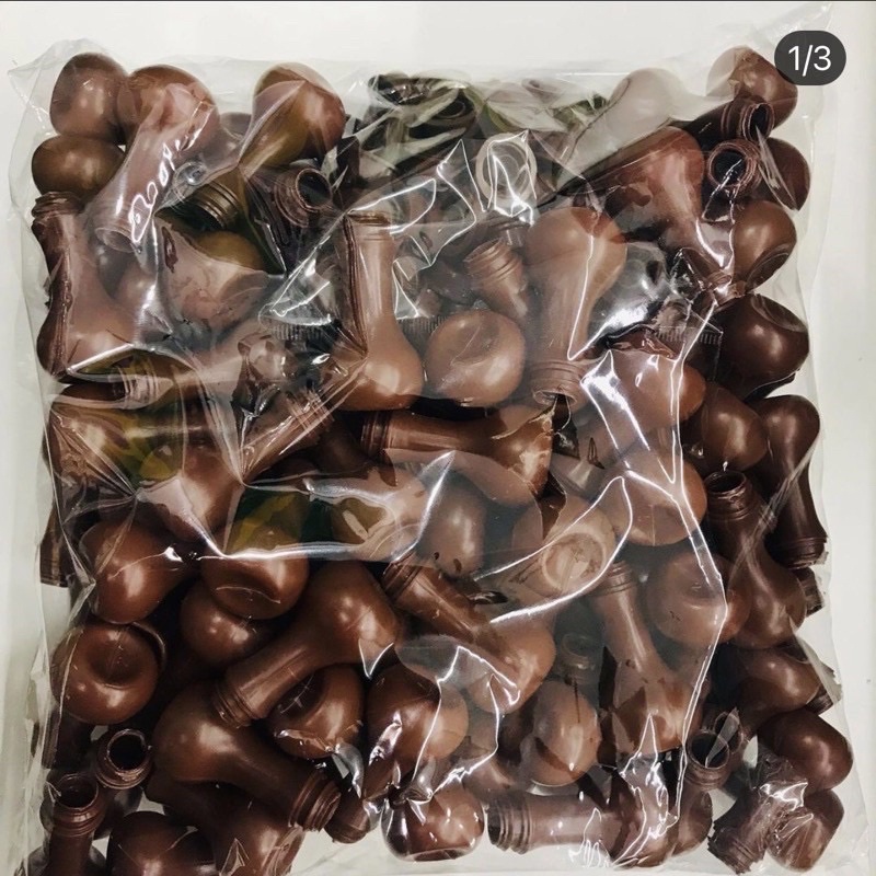 kit com 100 Botijas frasco moringa marrom capsula branca dourada para óleo de unção etc. em Oferta na Shopee