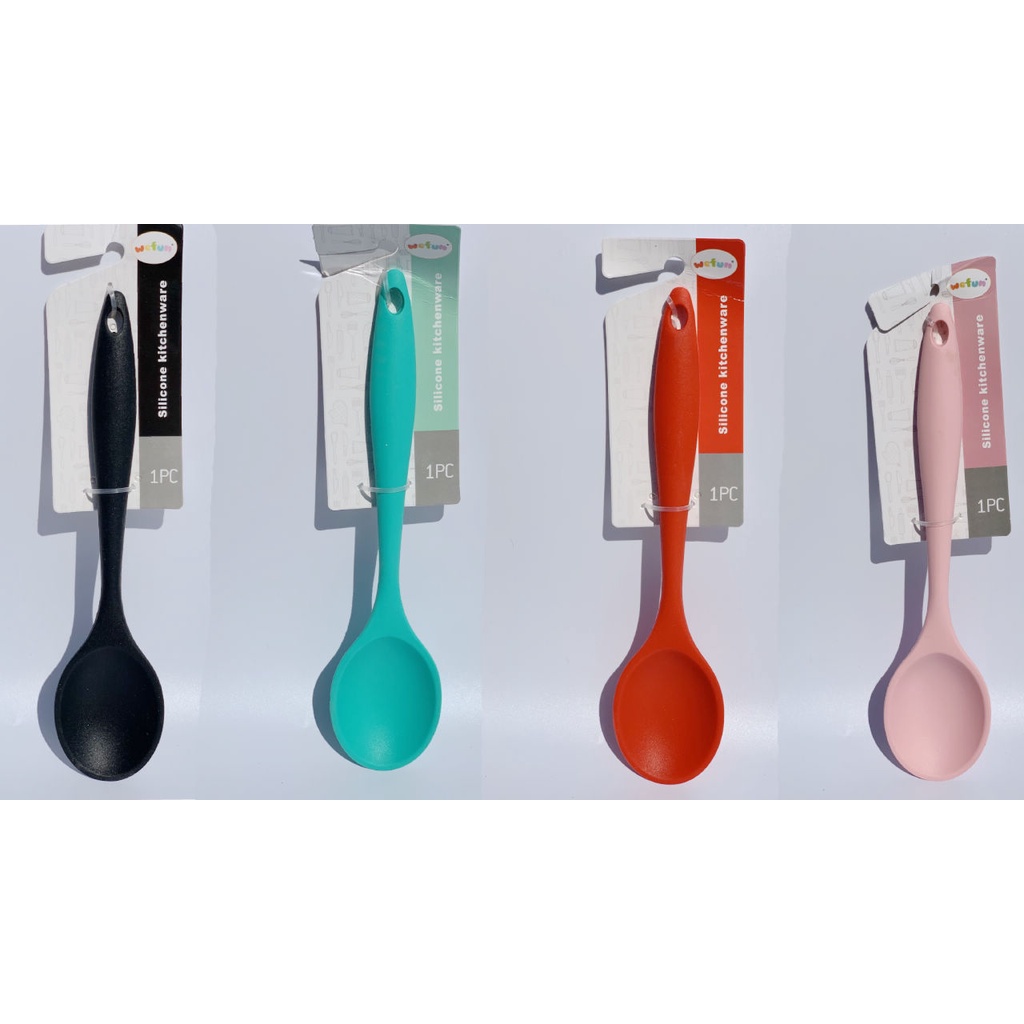 Colher /Concha/Escumadeira Em Silicone Não Risca Panela Cozinha em Oferta na Shopee