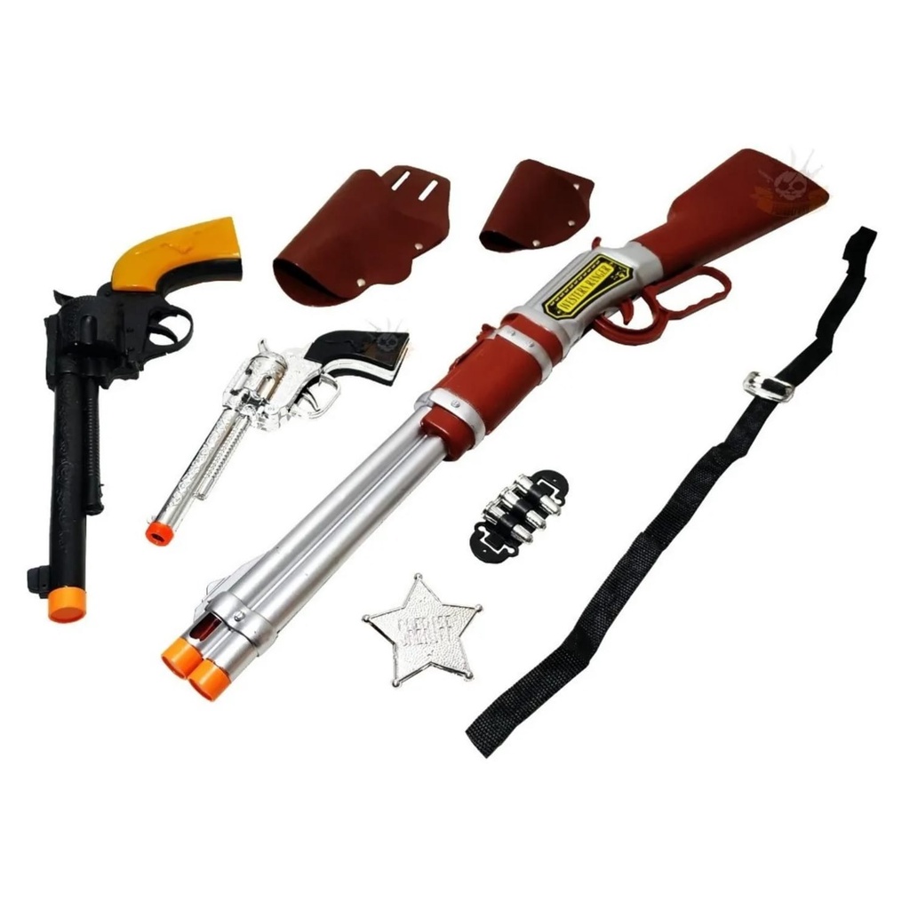 Brinquedo Super Policial Infantil Policia Faz de Conta Kit 9 Peças