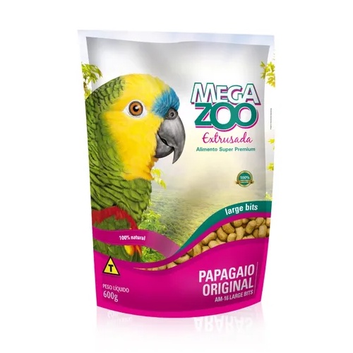 Ração Extrusada Papagaio Am-16 Large Bits 600g - Megazoo em Oferta na Shopee
