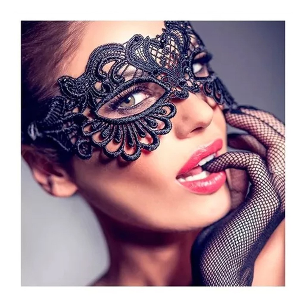 Máscara Feminina Renda Baile Mascara Veneziana Festa Fantasia Mulher Carnaval Eventos Mod13