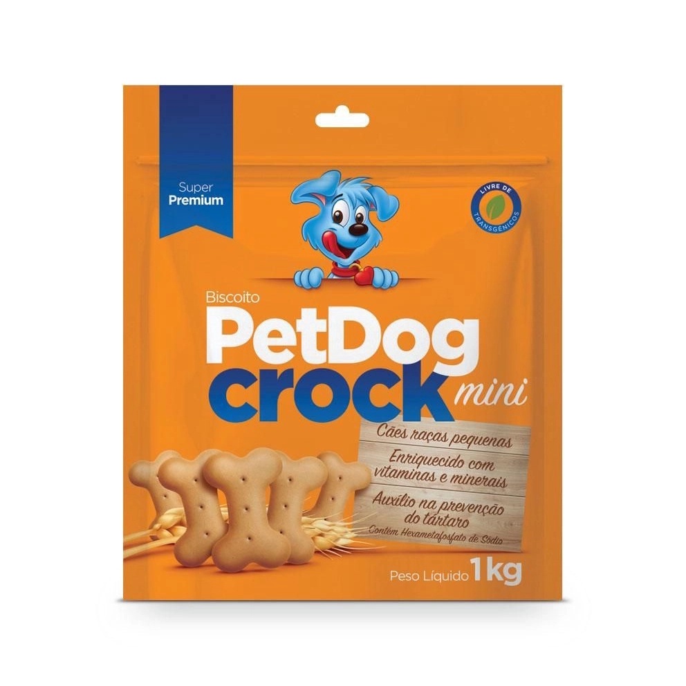1KG Biscoito Pet Dog Crock Mini para Cães Raças Pequenas Ideal Para Alimentação Do Seu Pet