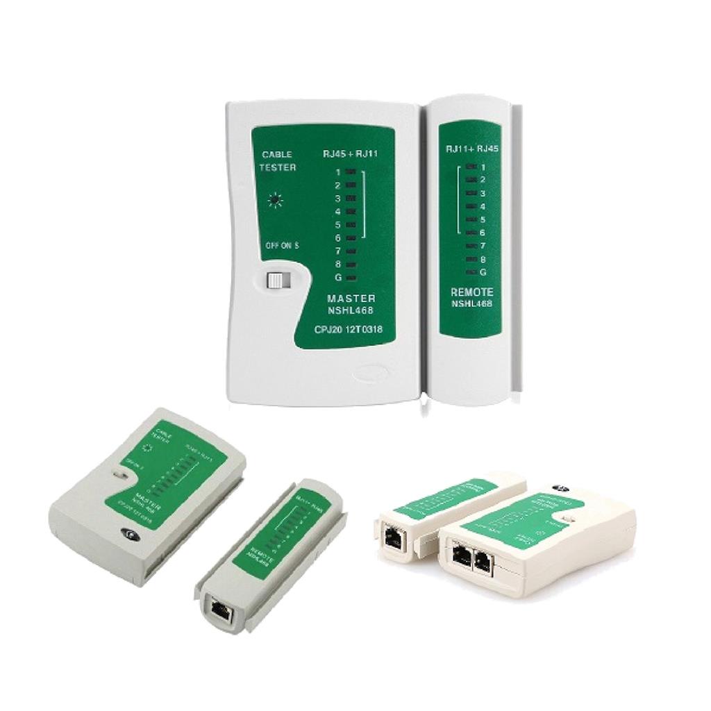 Testador Teste Cabo Rede Lan RJ45 RJ11 Crimpagem Network