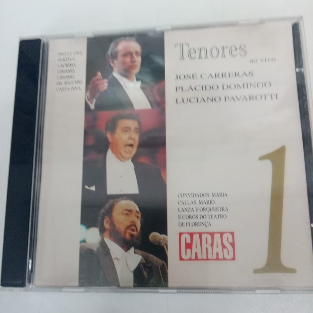 TENORES AO VIVO  VOL.1 - COLEÇÃO REVISTA CARAS interprete JOSÉ CARRERAS , PLÁCIDO DOMINGO E LUCIANO PAVAROTTI