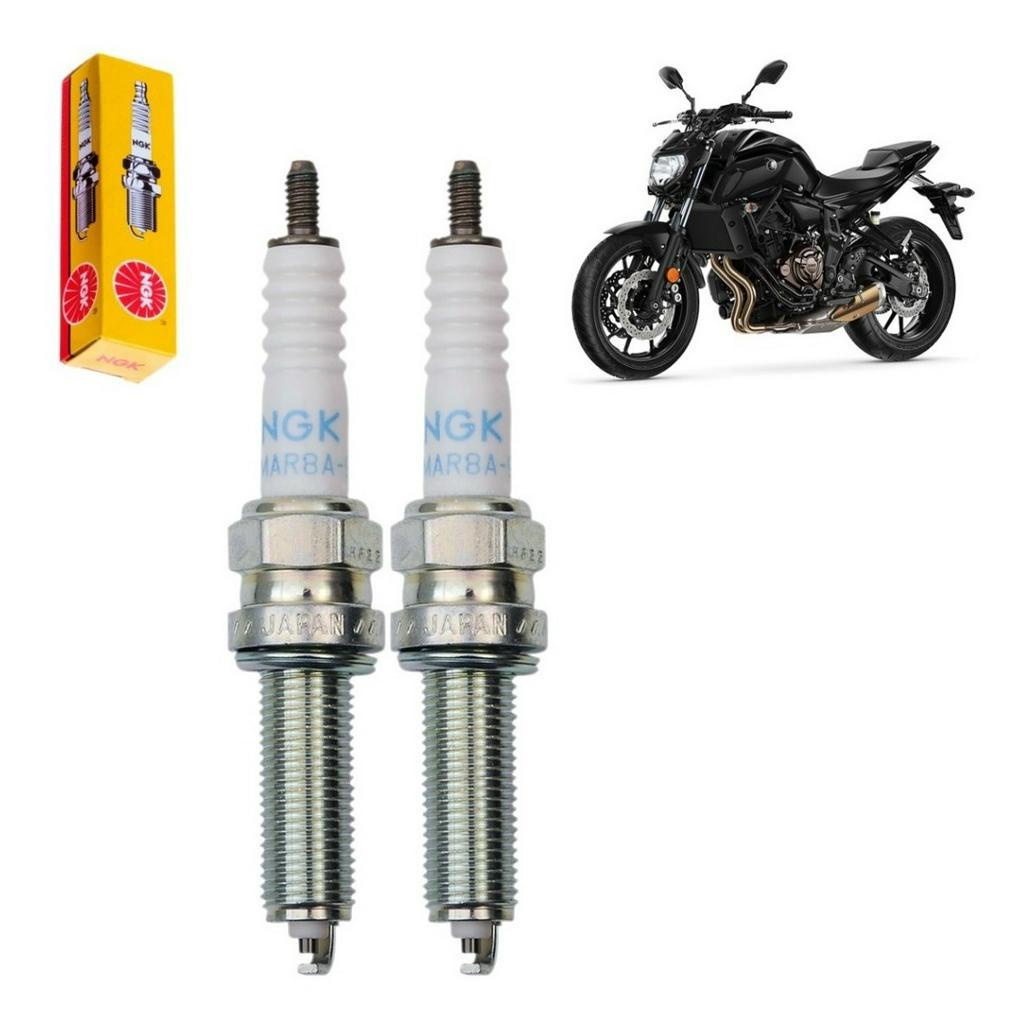 2 Velas Ngk Lmar8a-9 Ignicao Yamaha Mt07