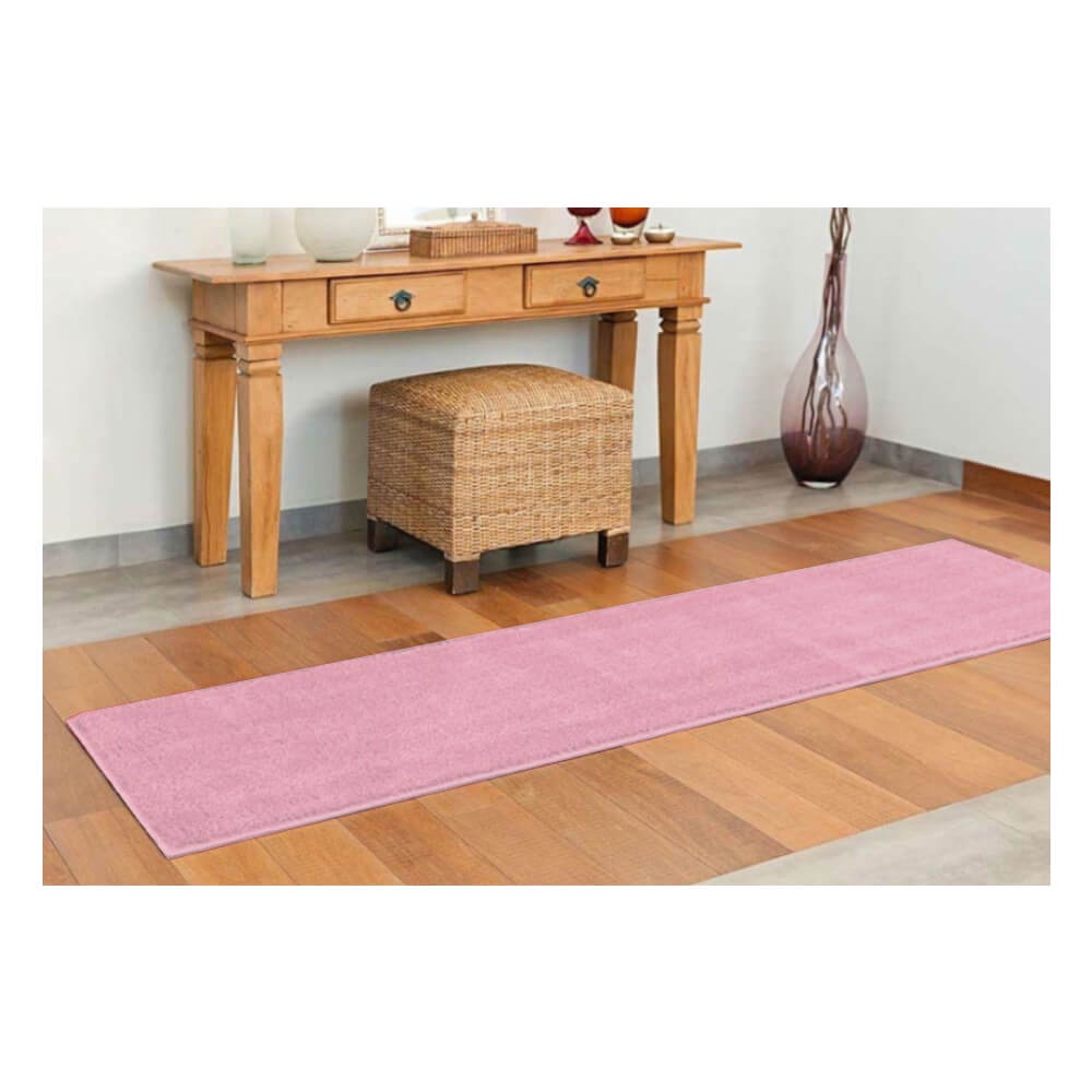 Tapete para Sala Passadeira Classic 50 x 180 Rosa Bebê Oasis