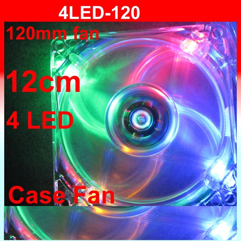 Microventilador Gabinete Multi-LED 120mm Cristal Colorido 12x12.2.5cm 120x25mm 12cm 12v Sleeve 1690 Rpm