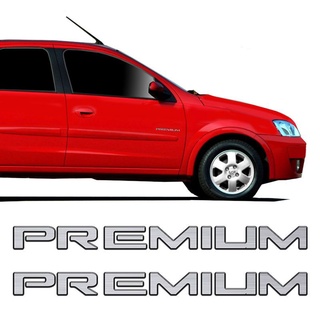 Par De Emblemas Premium Corsa/Celta 2009 Adesivo Resinado