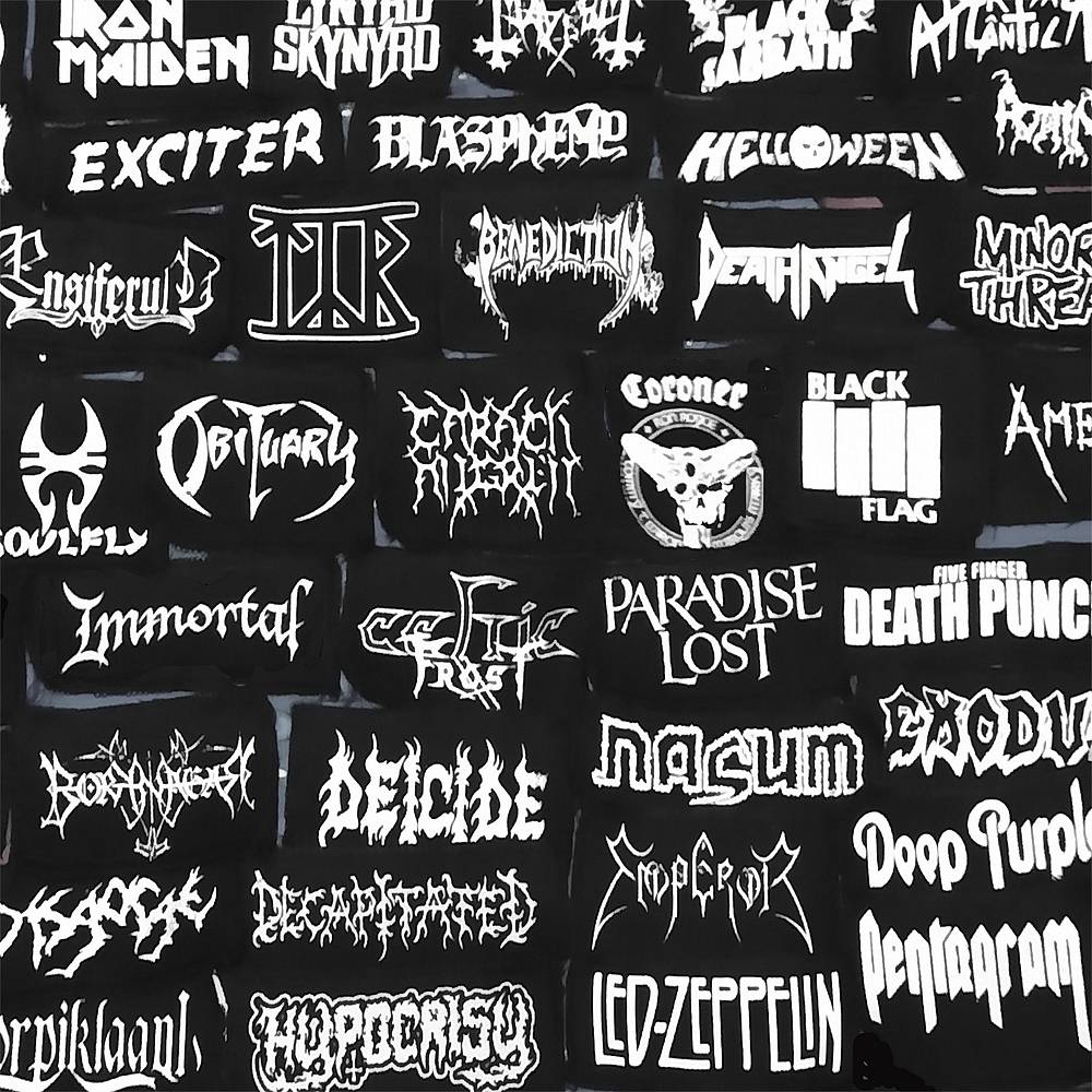 "Pack" de Patches: Heavy, Black, Thrash, Death Metal, Hardcore e Rock em geral - Patch Bandas Silk