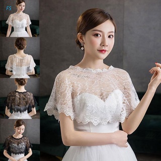 TESFUS Casaco Bolero De Renda Floral Bordada Feminino Para Casamento/Noiva/Baile