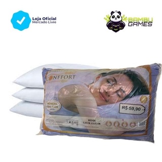 Travesseiro Barato Macio Confortável Anti-Alérgico 0,45x0,68cm 150 Fios Percal Qualidade