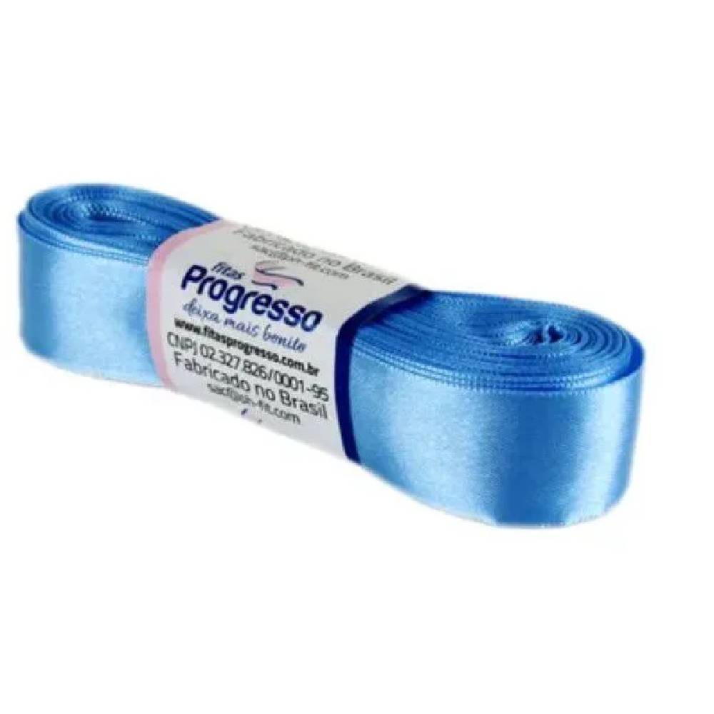 Fita de Cetim Progresso 15mm nº3 10m 246 Azul Celeste - 1un
