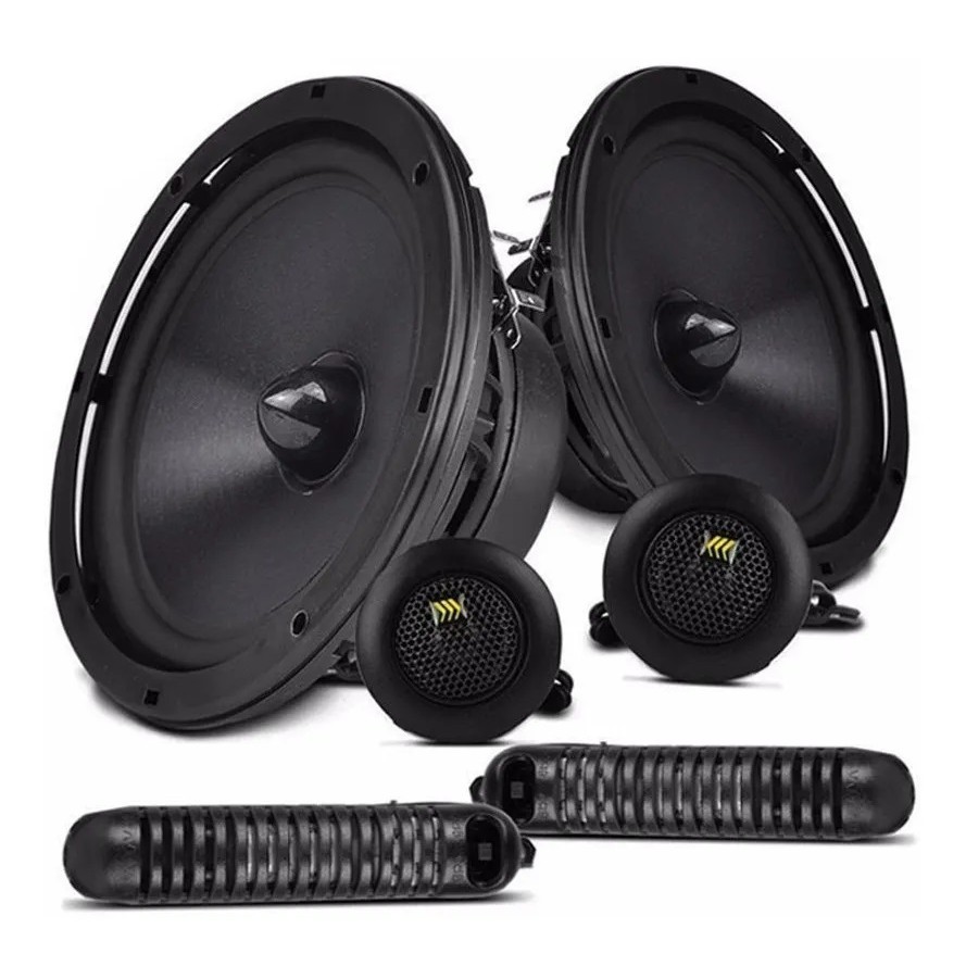 Kit Duas Vias 6 Polegadas Bravox 190w Rms Cs60bk Crossover E Tweeter Alto Falante Boca em Oferta na Shopee