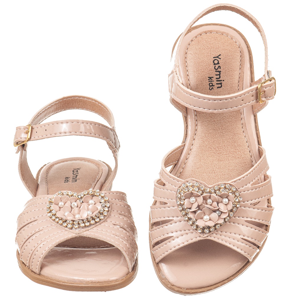 sandalia infantil menina Batizado casamento festa barato coração 10