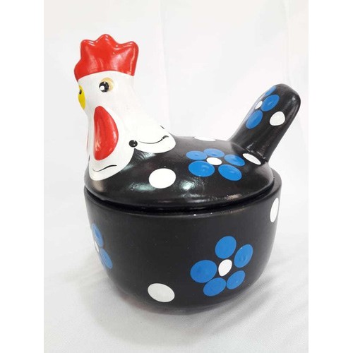 Galinha Angola Pote Decoração Cerâmica