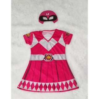 Fantasia Infantil Feminina Power Ranger Rosa - Vestido em Oferta na Shopee