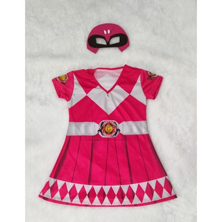 Fantasia Infantil Vestido Power Rangers Rosa