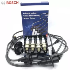 Kit Cabo + Vela Ignição Original Bosch Fusca Kombi Brasilia