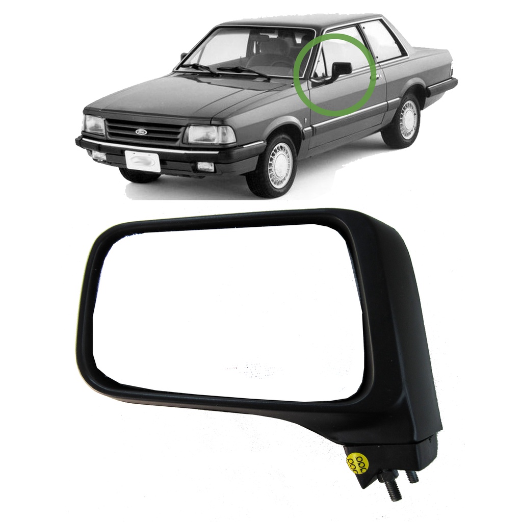 Retrovisor Ford Del Rey, Corcel 2, Belina 81 82 83 84 85 86 87 88 S. Controle - Lado Esquerdo