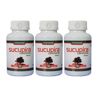 3x Sucupira Composta com Pecan Unha de Gato e Garra do Diabo 180 Cápsulas 500mg