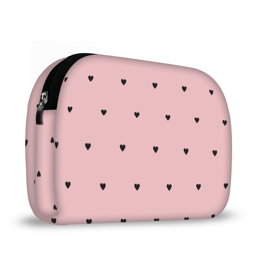 Necessaire em Neoprene - Corações Poás
