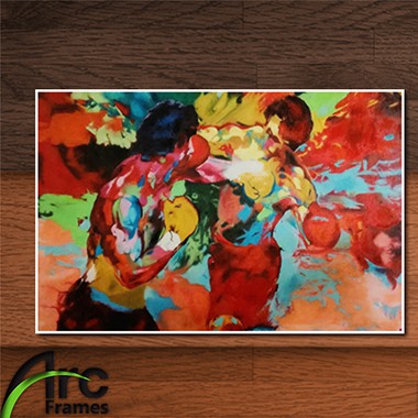 Quadro Decorativo Mdf Rocky Balboa Vs. Apollo Creed Pintura
