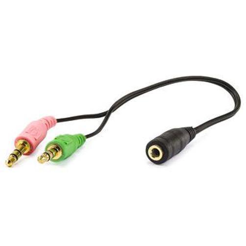 Cabo Adaptador 1 P2 Fêmea X 2 P2 Machos Áudio Auxiliar Y Divisor Fone Microfone