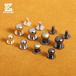 5pcs Monge Cabeça Pregos Mamilo Rodada Stud Rebites Botão Parafuso De Volta Para O Ofício De Couro DIY Ferramenta Acessórios