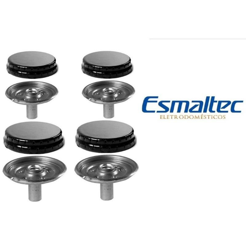 Kit completo queimadores Esmaltec Veneza/Bali/Caribe 4 bocas