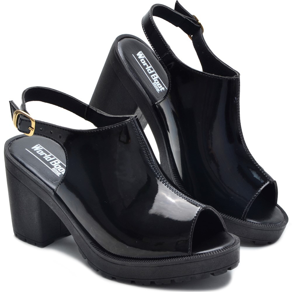 Sandália Feminina Salto Alto Numeração Especial salto bloco