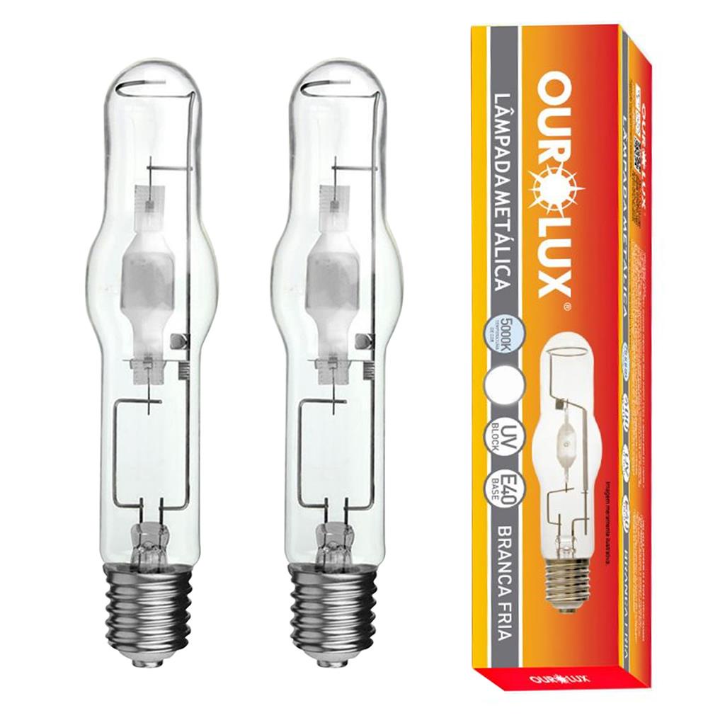 Kit 2 Lampadas Vapor Metalico Tubular 250W E40 5000K em Oferta na Shopee