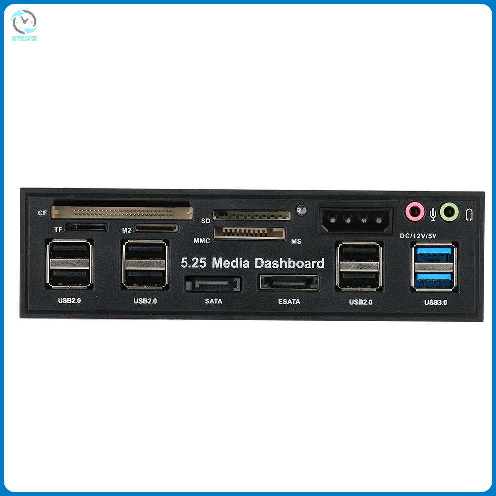 M Hub Usb 3.0 Multifuncional / Leitor De Cartão Interno Porta Sata Pc Painel Frontal / Áudio Para Sd / Ms Cf Tf M2 M