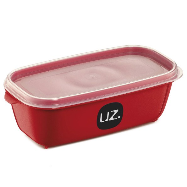 POTE 500ML  MULTIUSO RETANGULA PLASTICO VERMELHO - Uz utilidades