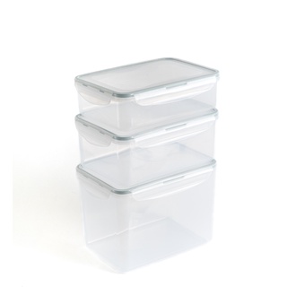 Kit Potes Herméticos De Plástico 1600/2300/4000ml - 3pçs