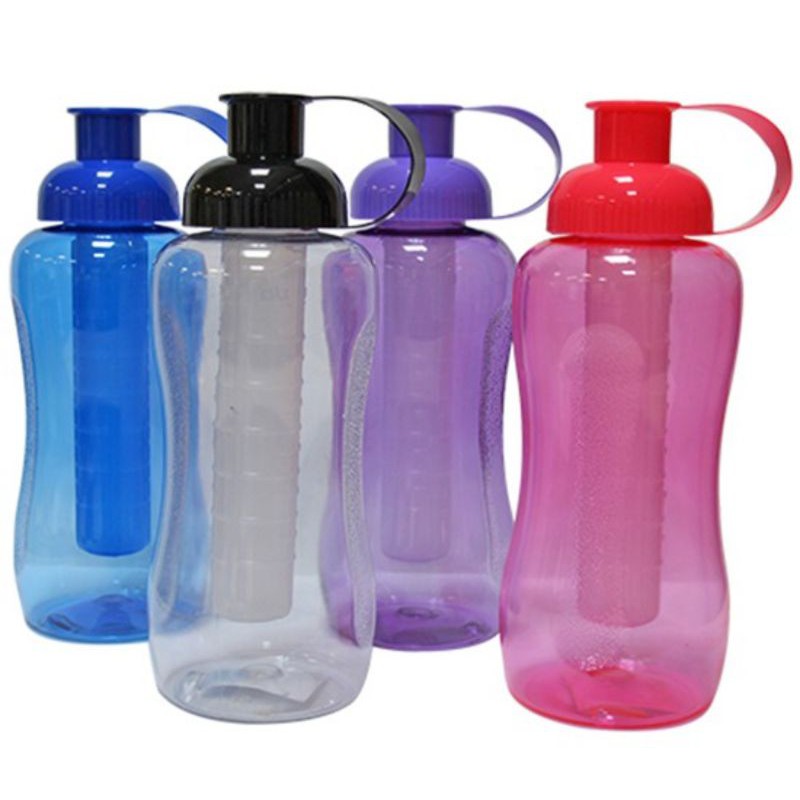 Squeeze Garrafa De Água Com Porta Gelo - 600 ML/ Garrafa com alça de silicone - 500ML