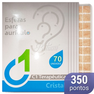 Ponto Auricular Cristal 350 Pontos C/ Micropore Acupuntura Auriculoterapia