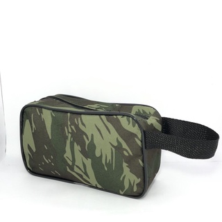 Necessaire CAMUFLADA De TECIDO COM ALÇA / Necessaire /Maquiagem /Kit Barbear/Higiene pessoal etc
