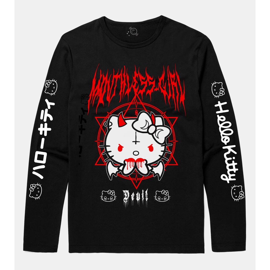 Camiseta Hello Kitty Devil Manga Longa