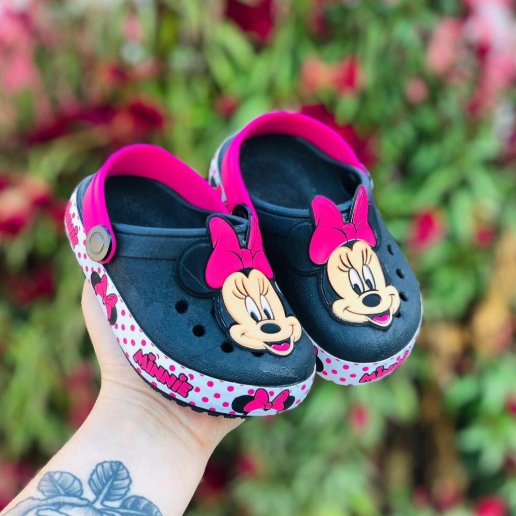 Crocs Para Menina Bebe Infantil Minnie Extremamente Confortavel Para Sua Pequena Shopee Brasil