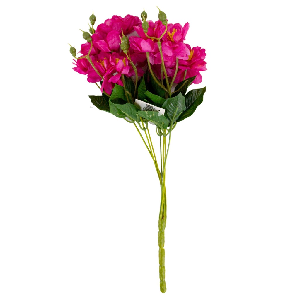 Buque Azaleia 7 Galhos Flor Planta Artificial Rosa Pink | Shopee Brasil