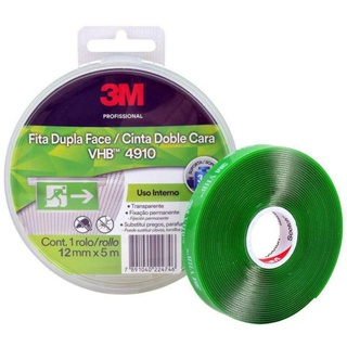 Fita Dupla Face 5 Metros x 12mm VHB Transparente para Uso Interno 3M com Estojo 4910 em Oferta na Shopee
