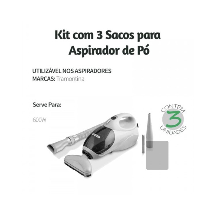 SACO PARA ASPIRADOR DE PÓ TRAMONTINA /  FLASH em Oferta na Shopee